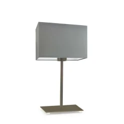 Lampka AMALFI abażur szary stalowy stelaż stare złoto