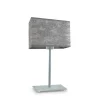 Lampka AMALFI abażur szary melanż stelaż srebrny