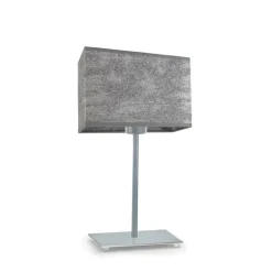 Lampka AMALFI abażur szary melanż stelaż srebrny