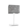 Lampka AMALFI abażur szary melanż stelaż biały