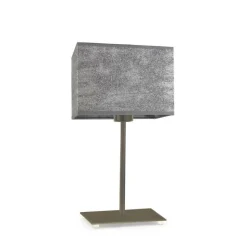 Lampka AMALFI abażur szary melanż stelaż stare złoto