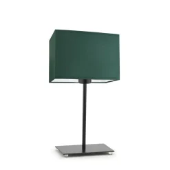 Lampka AMALFI abażur zieleń butelkowa stelaż czarny