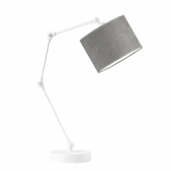 Lampka ASMARA VELUR biała szara