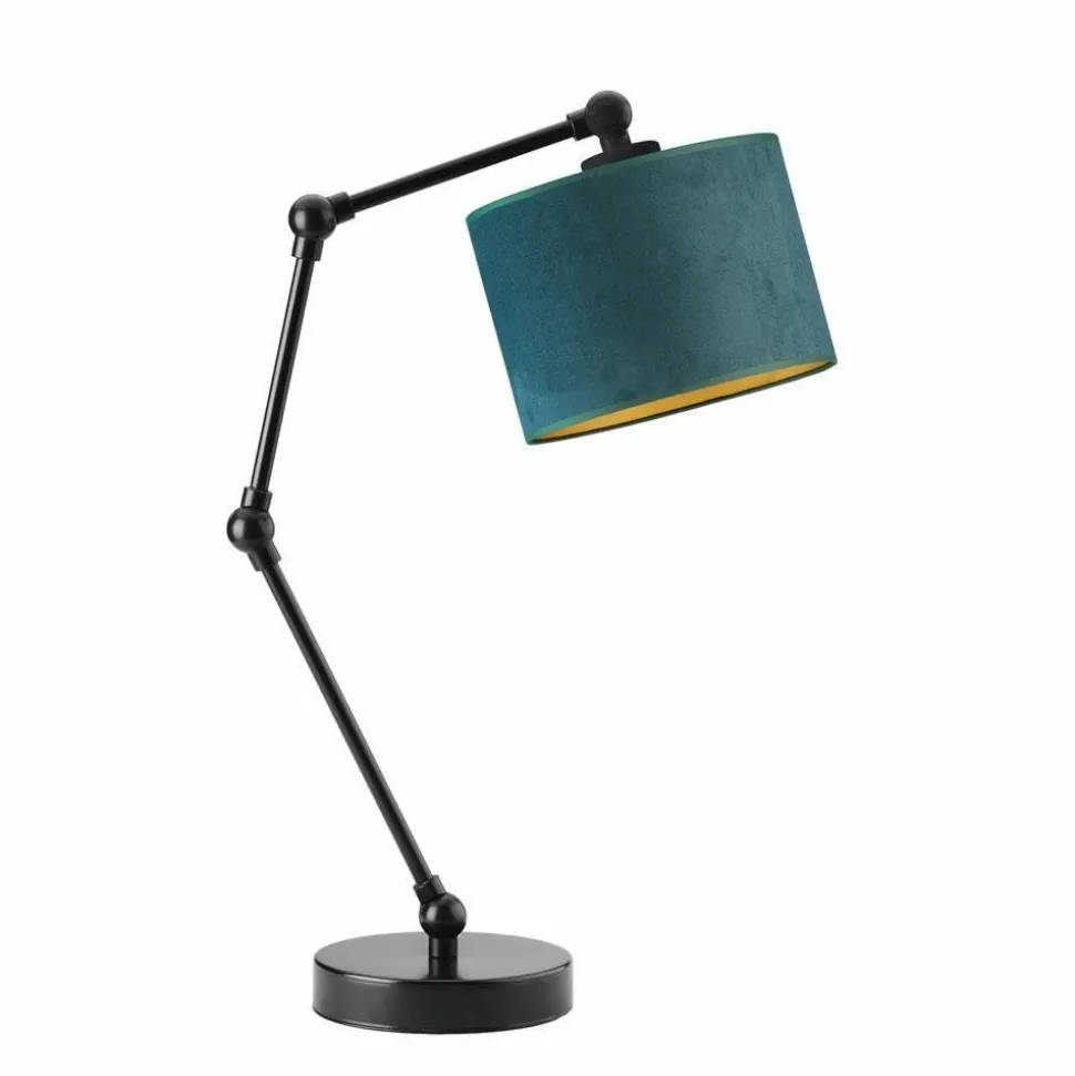 Lampka ASMARA VELUR GOLD czarna zieleń b