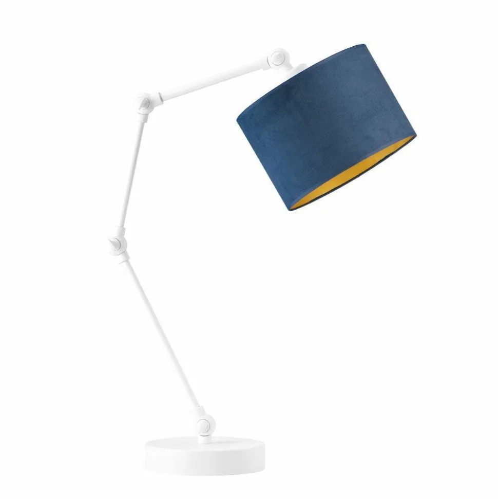 Lampka ASMARA VELUR GOLD biała morska