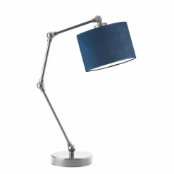 Lampka ASMARA VELUR srebrna morska