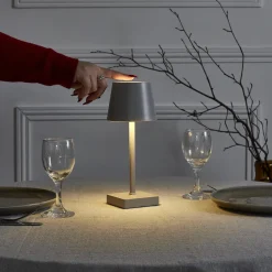 Lampka Blanca stołowa LED dotykowa szara