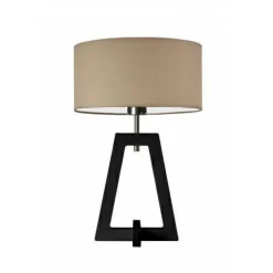 Lampka  CLIO abażur beżowy stelaż hebanowy