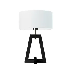 Lampka  CLIO abażur biały stelaż hebanowy