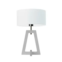 Lampka  CLIO abażur biały stelaż biały