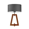 Lampka  CLIO abażur grafitowy stelaż mahoniowy