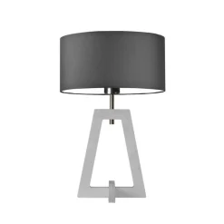 Lampka  CLIO abażur grafitowy stelaż biały
