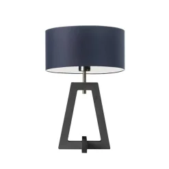 Lampka  CLIO abażur granatowy stelaż popielaty