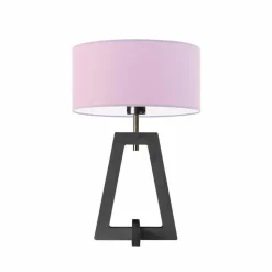 Lampka  CLIO abażur jasny fioletowy stelaż popielaty