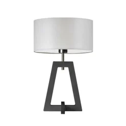 Lampka  CLIO abażur jasny szary stelaż popielaty