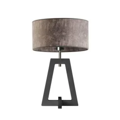 Lampka  CLIO abażur szary melanż stelaż popielaty