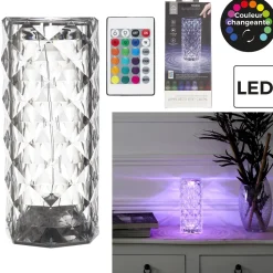 Lampka Crystal LED z pilotem 12 kolorów