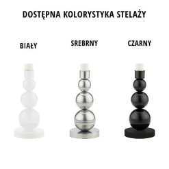 Lampka HONOLULU abażur zieleń butelkowa stelaż biały