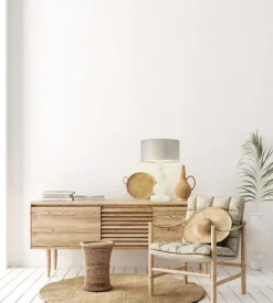 Lampka HONOLULU abażur zieleń butelkowa stelaż biały