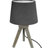 Lampka nocna Mini szara/drewno