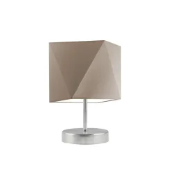 Lampka PASADENA abażur beżowy stelaż stal szczotkowana