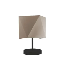 Lampka PASADENA abażur beżowy stelaż czarny