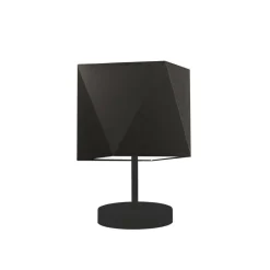 Lampka PASADENA abażur brązowy stelaż czarny