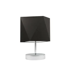 Lampka PASADENA abażur brązowy stelaż chrom