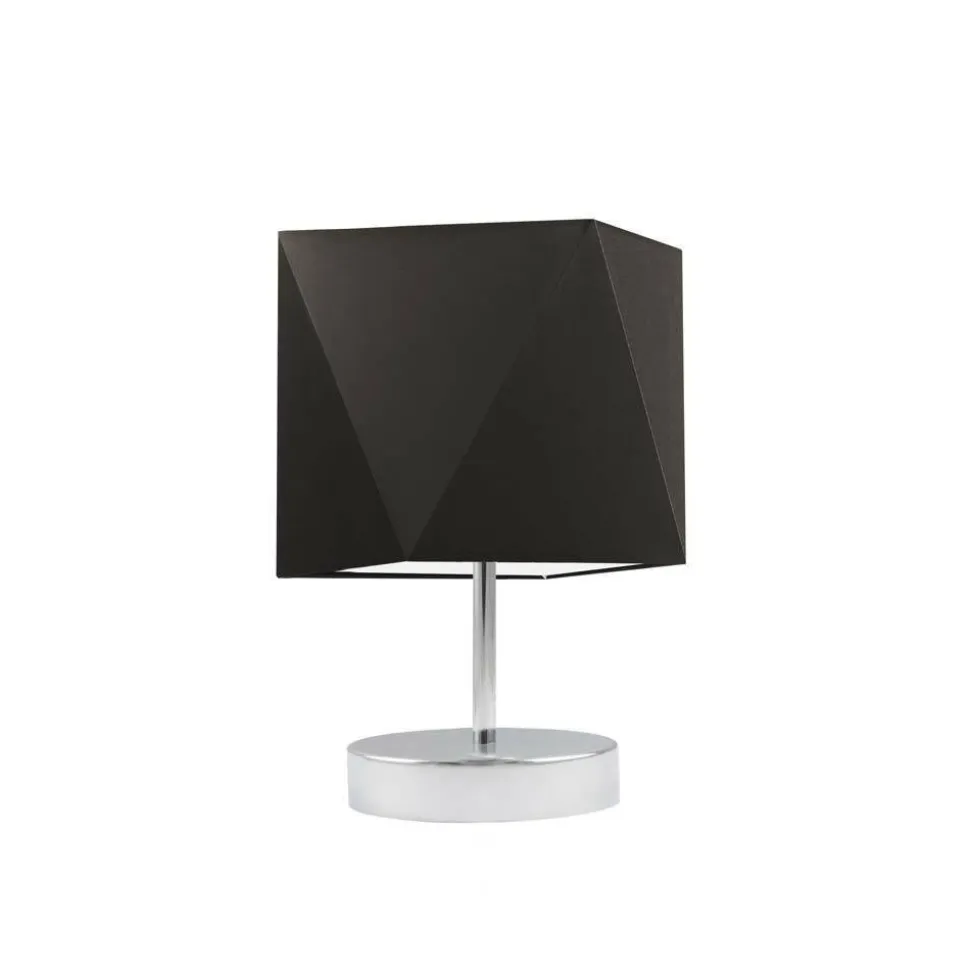 Lampka PASADENA abażur brązowy stelaż chrom