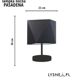 Lampka PASADENA abażur brązowy stelaż chrom
