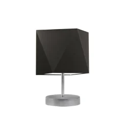 Lampka PASADENA abażur brązowy stelaż srebrny