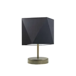 Lampka PASADENA abażur czarny stelaż stare złoto