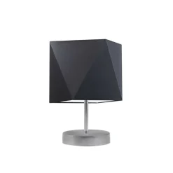 Lampka PASADENA abażur czarny stelaż srebrny