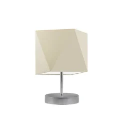 Lampka PASADENA abażur ecru stelaż srebrny