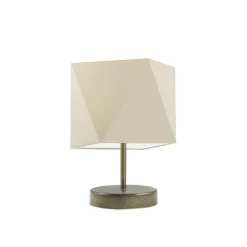 Lampka PASADENA abażur ecru stelaż stare złoto