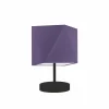 Lampka PASADENA abażur fioletowy stelaż czarny