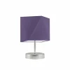 Lampka PASADENA abażur fioletowy stelaż stal szczotkowana