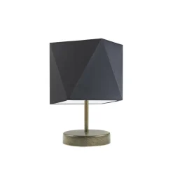 Lampka PASADENA abażur grafitowy stelaż stare złoto