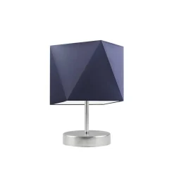 Lampka PASADENA abażur granatowy stelaż stal szczotkowana