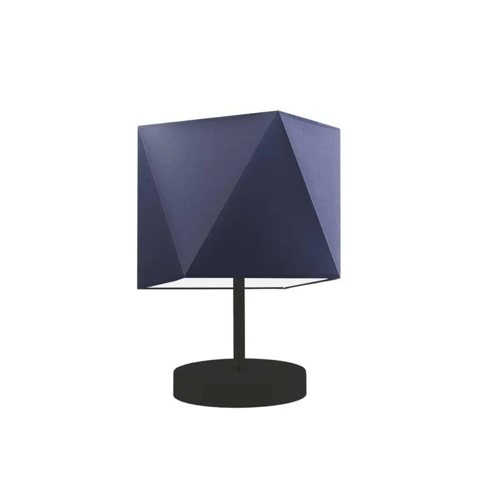 Lampka PASADENA abażur granatowy stelaż czarny