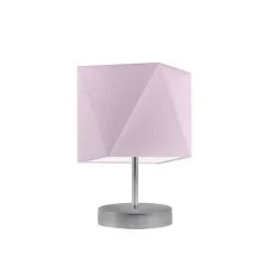 Lampka PASADENA abażur jasny fioletowy srebrny