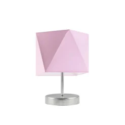 Lampka PASADENA abażur jasny różowy stelaż stal szczotkowana