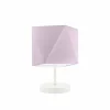 Lampka PASADENA abażur jasny fioletowy stelaż biały