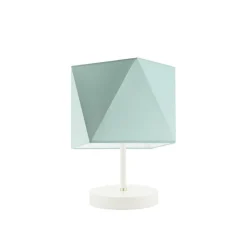 Lampka PASADENA abażur miętowy stelaż biały