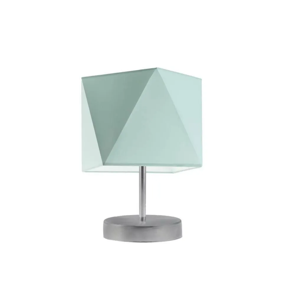 Lampka PASADENA abażur miętowy stelaż srebrny