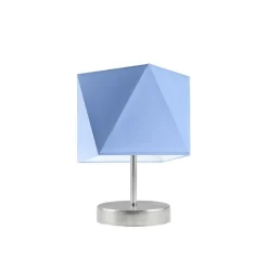 Lampka PASADENA abażur niebieski stelaż stal szczotkowana