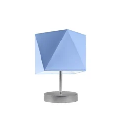 Lampka PASADENA abażur niebieski stelaż srebrny