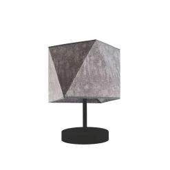 Lampka PASADENA abażur szary melanż stelaż czarny