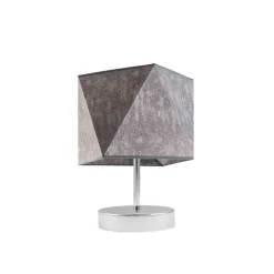Lampka PASADENA abażur szary melanż stelaż chrom