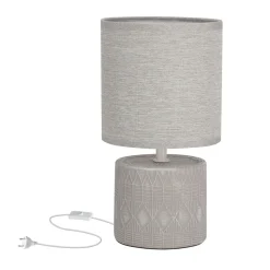 Lampka stołowa Dina lampa gabinetowa  1x40W E14 szary